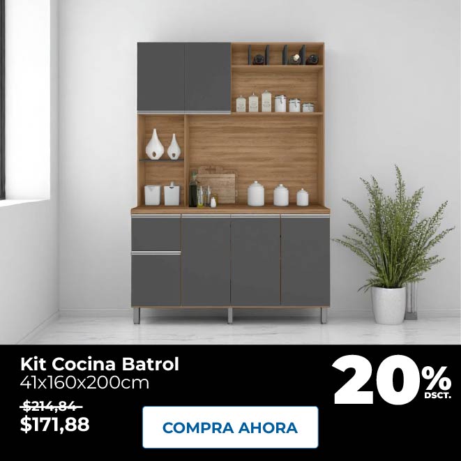 Kit Cocina Batrol, Roble, Grafite,
